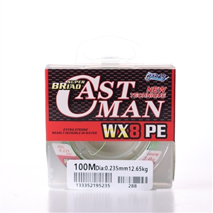 نخ سوپر ابریشمی CASTMAN WX8 PE صد متری سایز 0.135 میلیمتر