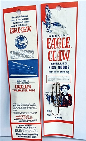 ریسه آماده  6 تایی EAGLE CLAW (نخ دوبل سایز 35 و قلاب سایز 1/0)