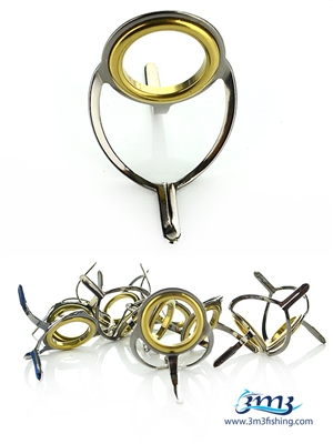 حلقه حرفه ای برنزی  -سرامیک طلایی  چوب دو تکه سایز #16