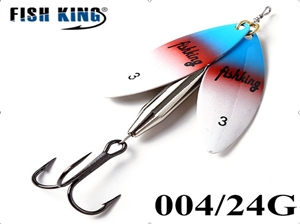 لانسه دو پلاکه آبی-قرمز-سفید خالدار  FISH KING  3H6-1-54