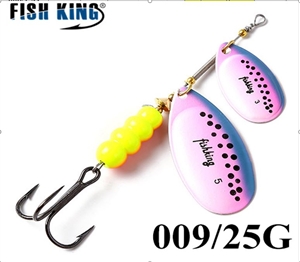 لانسه دو پلاکه خال مشکی صورتی آبی   FISH KING  3H6-1-19 Size 5+3